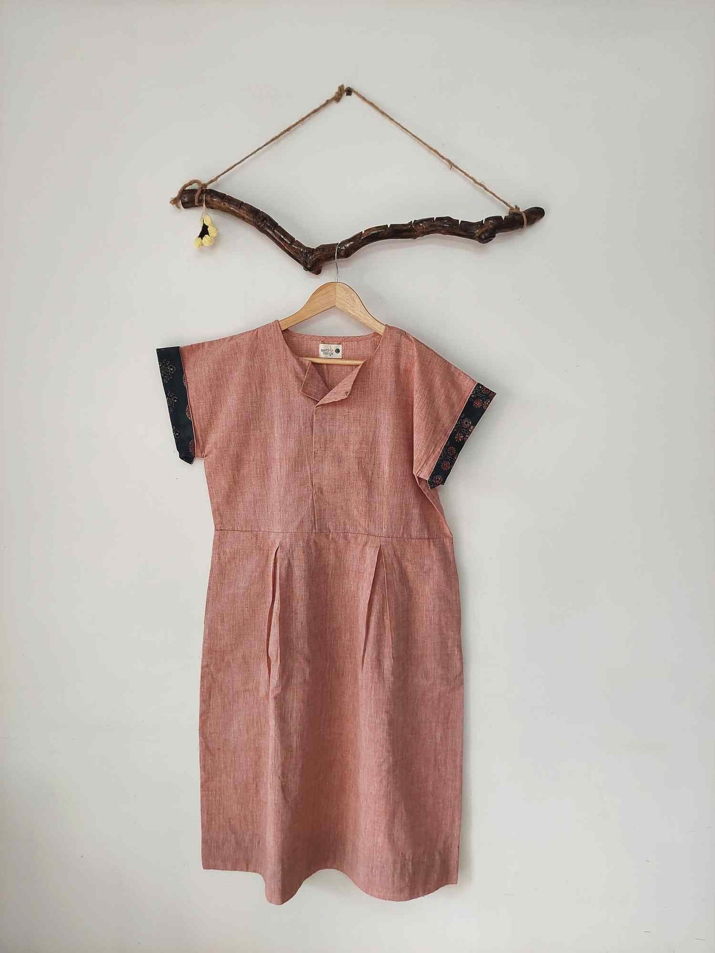 overlapping flap dress