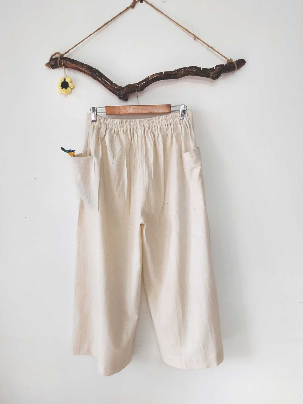 wide legged pants off-white solid