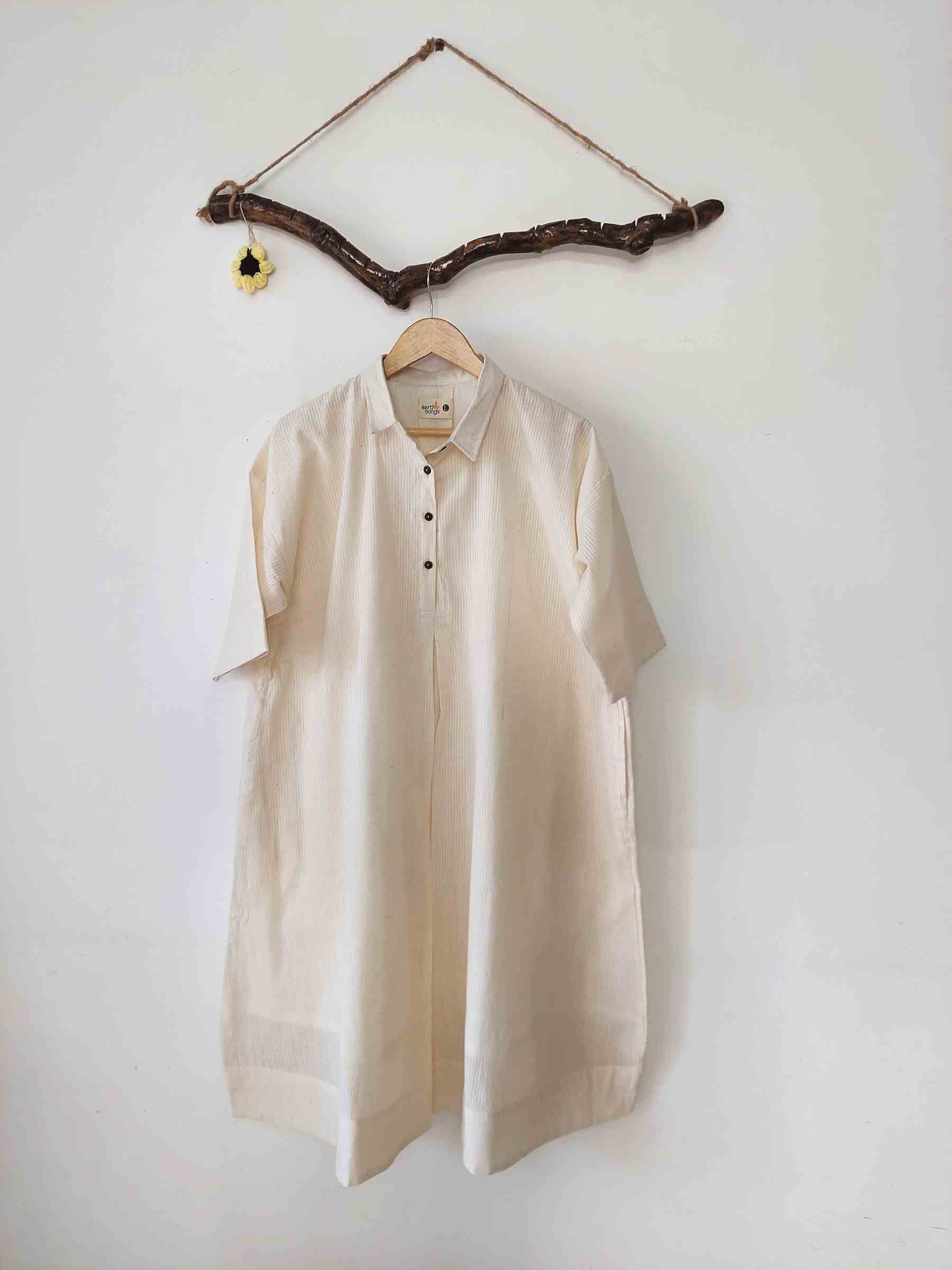 pleated flared dress