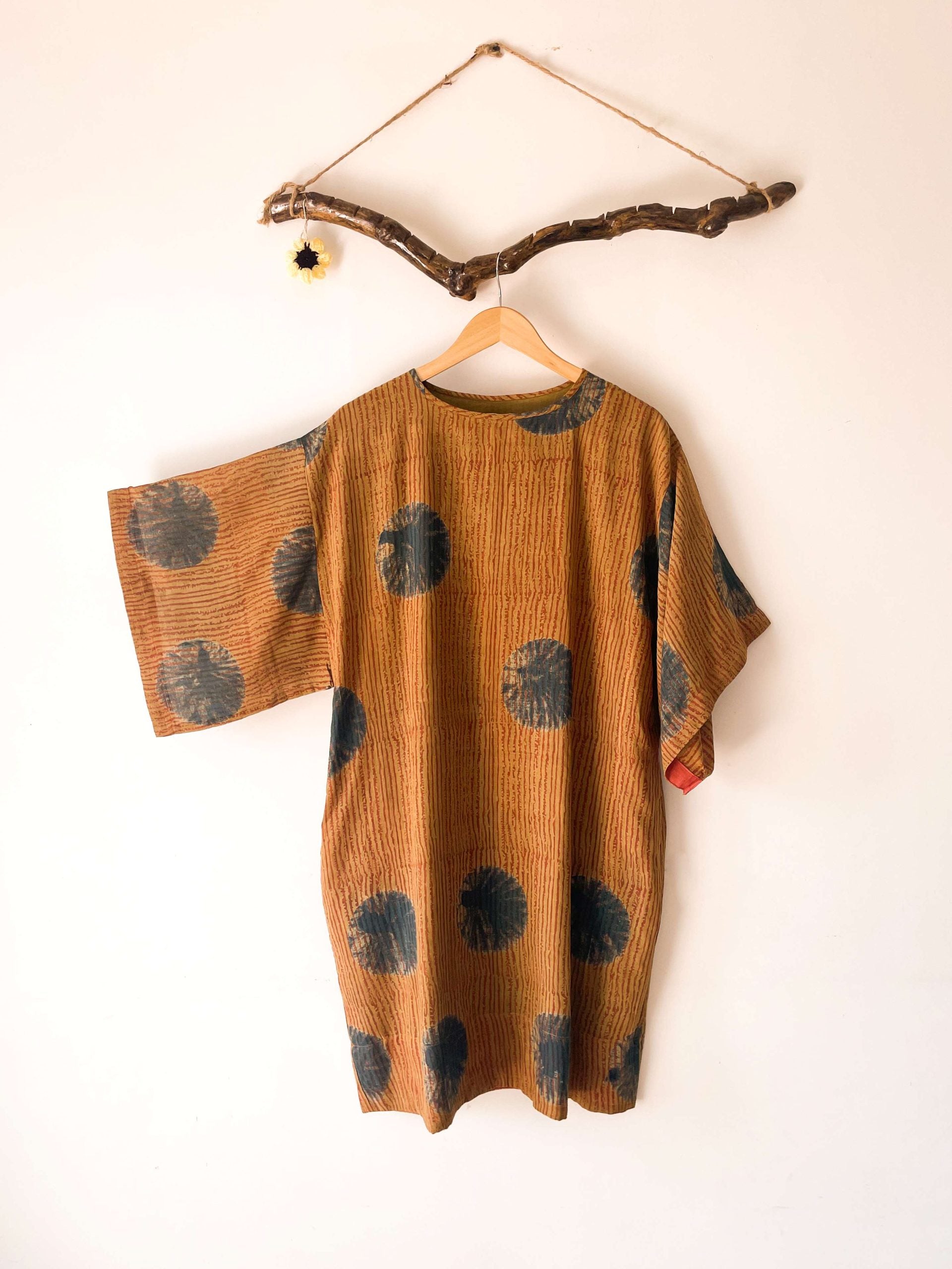 square sleeves dress style-3