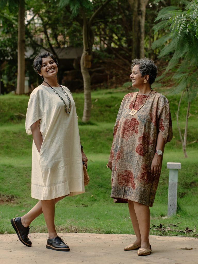 jhabla and a-line dress