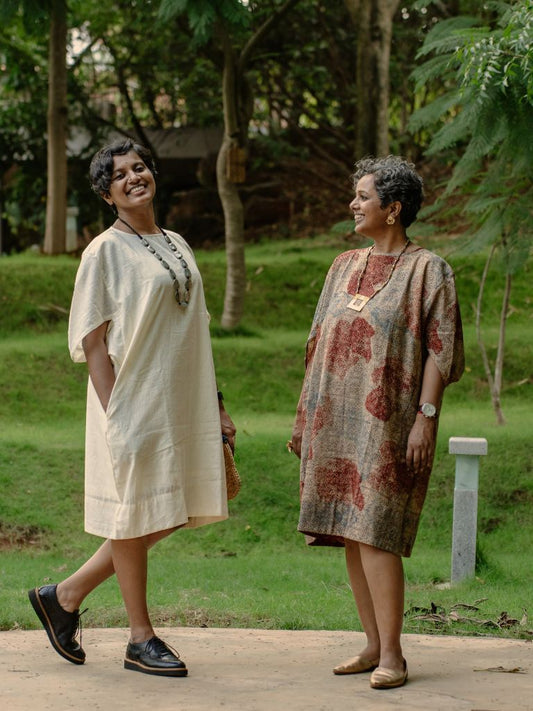 jhabla and a-line dress