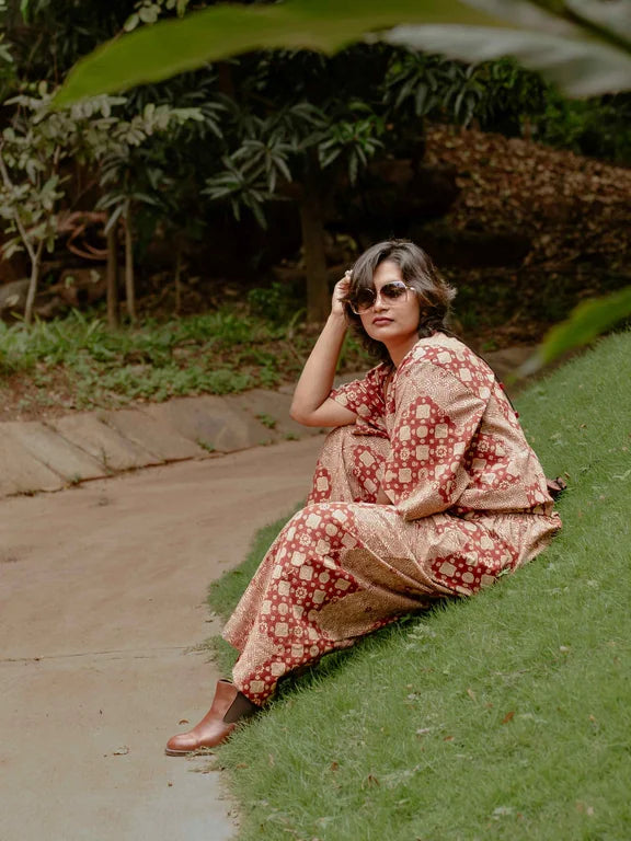 White and Rust Outfit