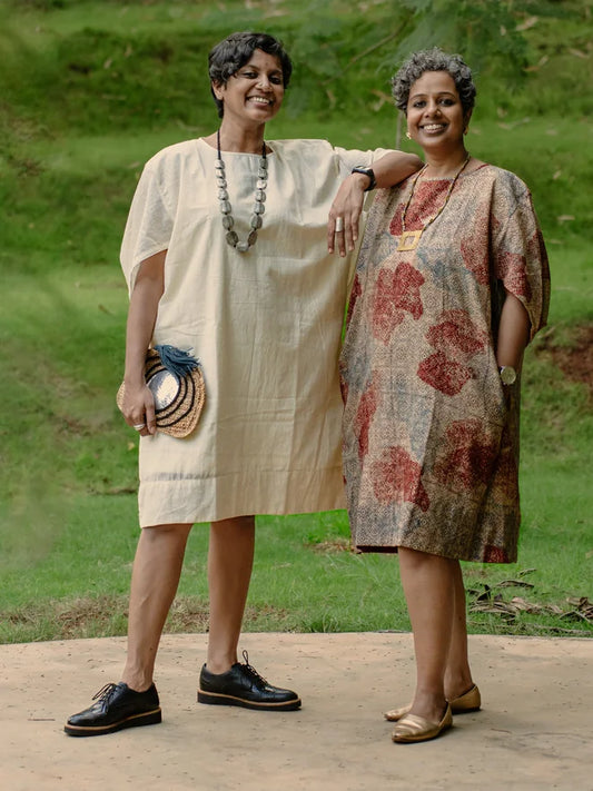 jhabla and a-line dress