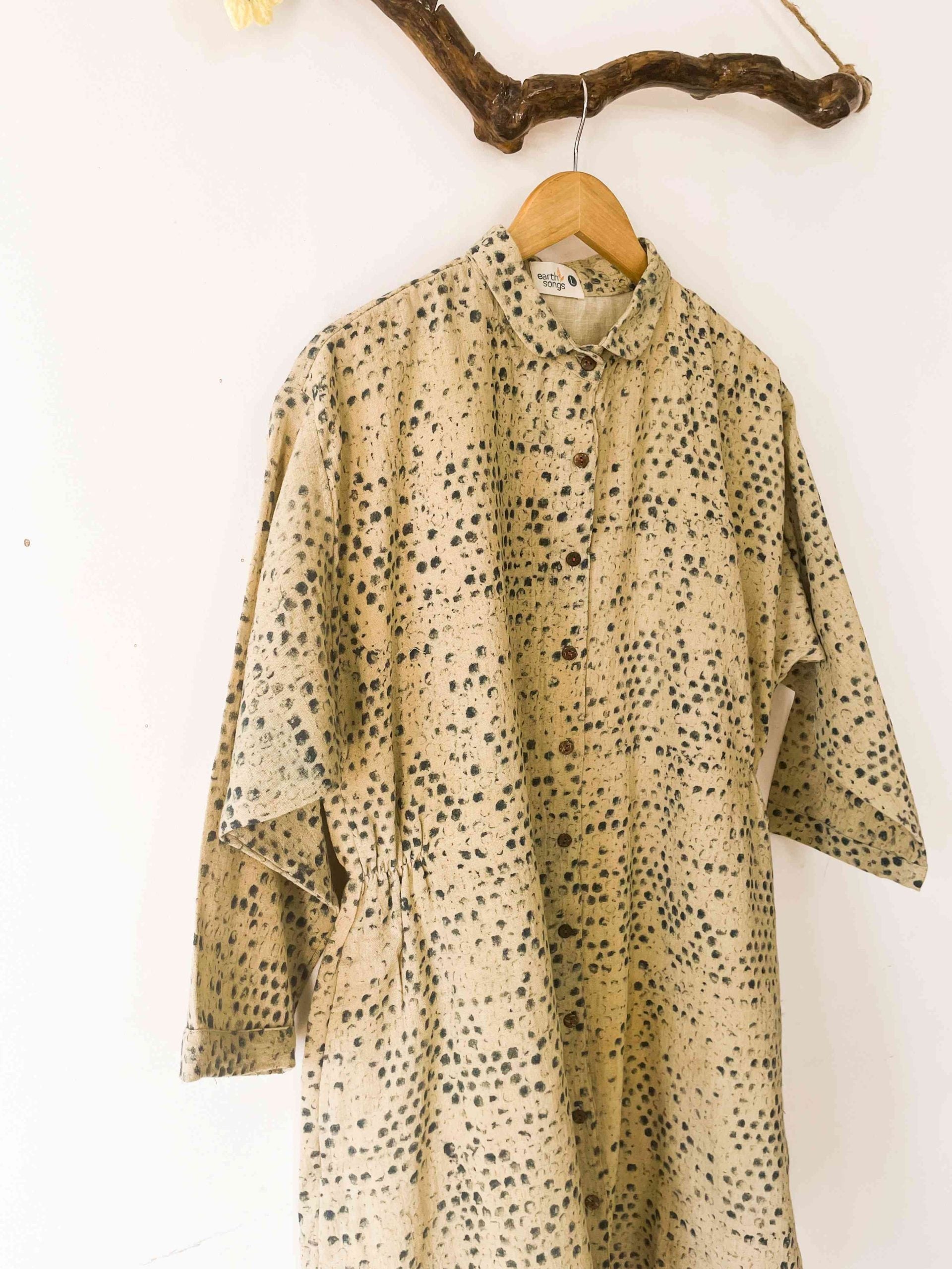 short tent dress - indigo