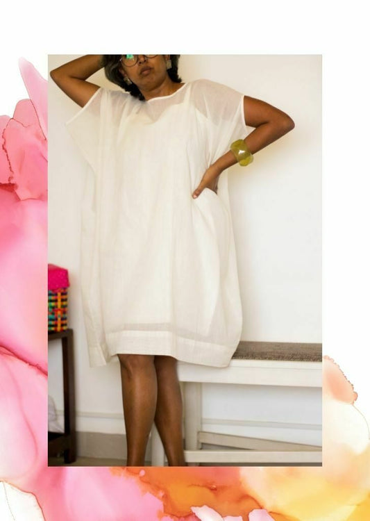 white jhabla dress